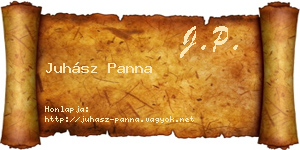 Juhász Panna névjegykártya