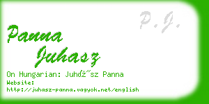 panna juhasz business card